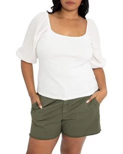 Buy โ Sanctuary Remix Volume Sleeve Gauze Mixed Media Top | ๐ Shirts & Tops โญ