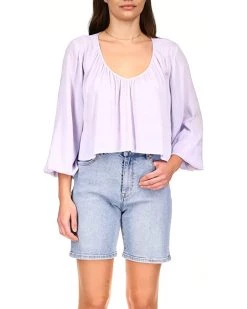 Buy 🥰 Sanctuary Relaxed High-Low Textured Blouse | 👚 Shirts & Tops 💯