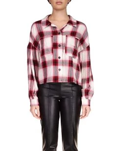 Discount 🌟 Sanctuary Pocket Detail Plaid | 👚 Shirts & Tops 😍