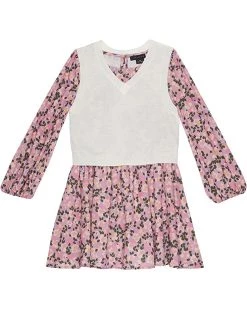 Top 10 🔥 Sanctuary Kids Two-Piece Long Sleeve Print 👗 Dress/Vest Set (Big Kids) | 👗 Dresses 👏